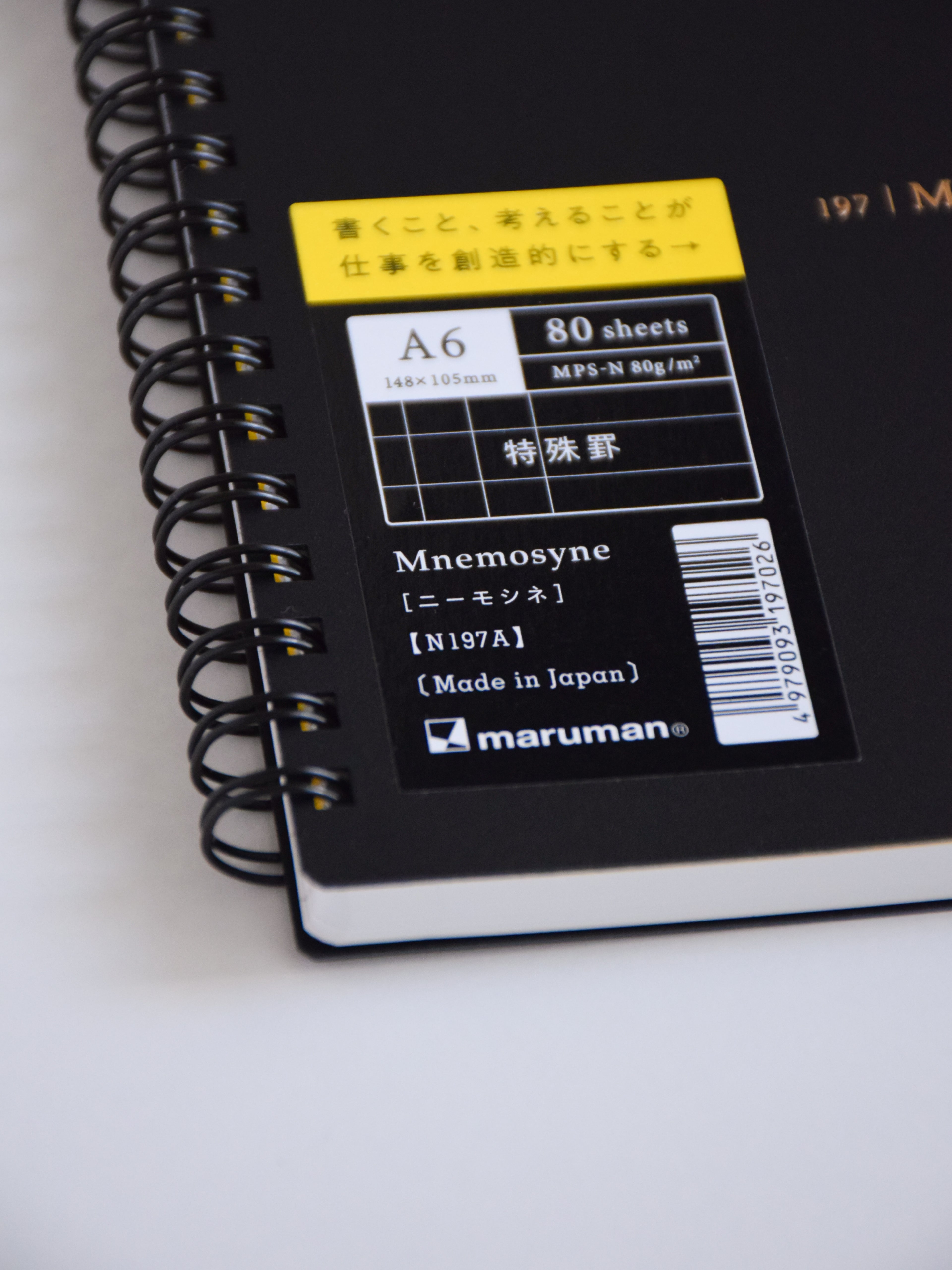 Maruman Mnemosyne N197A Today’s Act Notebook - A6 - Special Ruling - Made in Japan