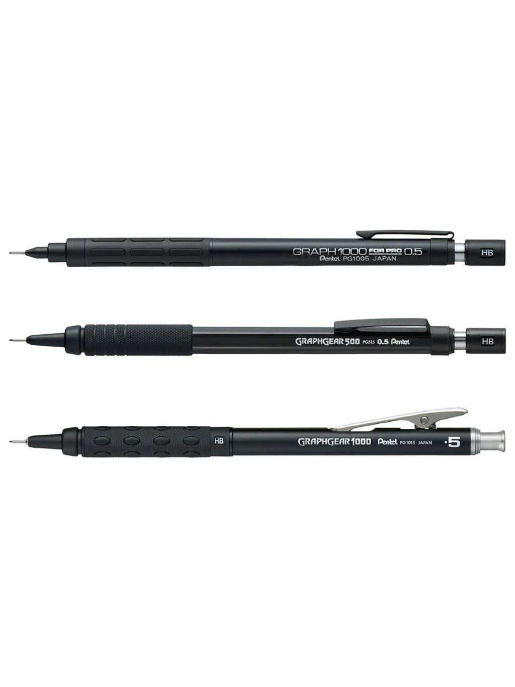 Pentel Drafting Pencil 60th Anniversary Set - Graph1000 for Pro, Graphgear 500 & 1000 - 0.5 mm, Black - Made in Japan