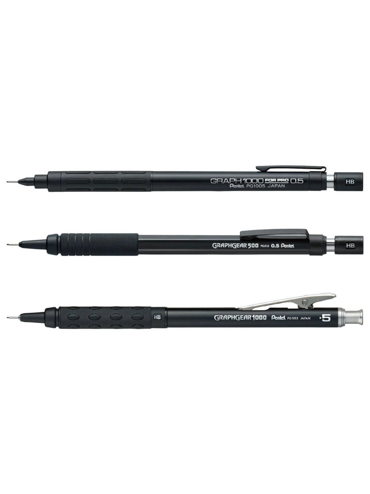 Pentel Drafting Pencil 60th Anniversary Set - Graph1000 for Pro, Graphgear 500 & 1000 - 0.5 mm, Black - Made in Japan