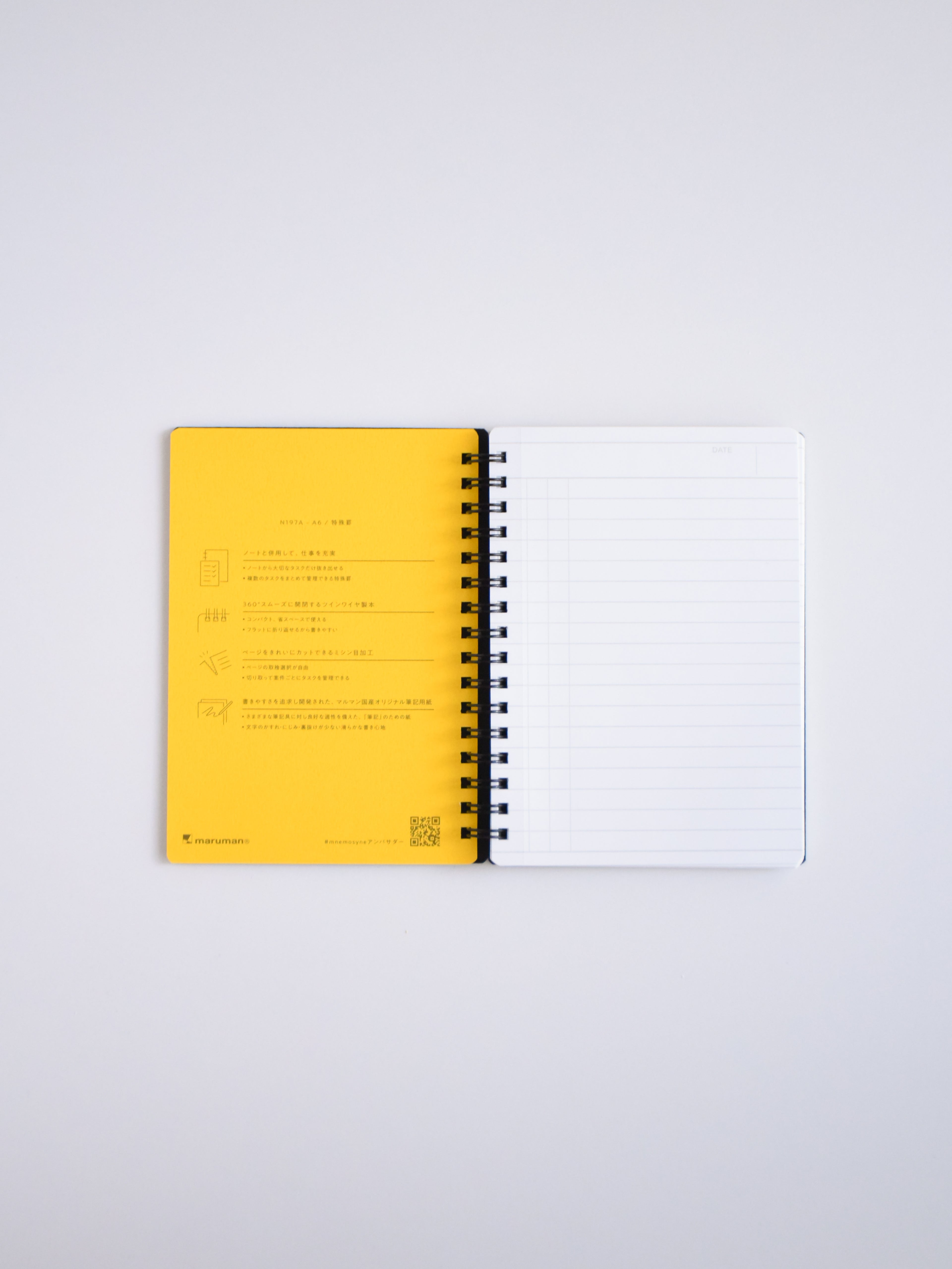 Maruman Mnemosyne N197A Today’s Act Notebook - A6 - Special Ruling - Made in Japan